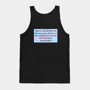 Bible Verse Proverbs 28:13 Tank Top